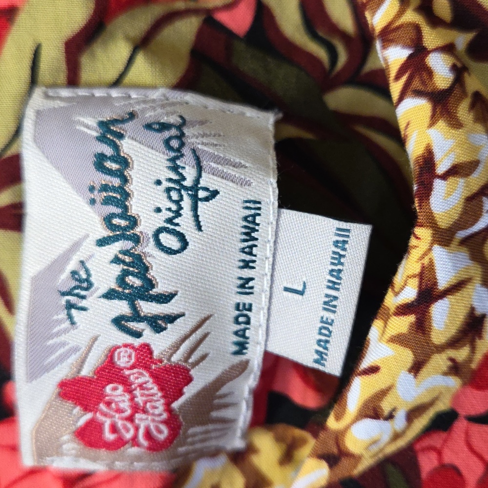 The Hawaiian Original Tropical Pineapple Floral A-Line Sleeveless Dress Black - Picture 4 of 6